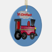 1e kersttrein 3D-trein Keramisch Ornament (Rechts)