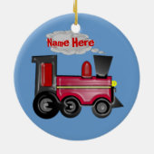 1e kersttrein 3D-trein Keramisch Ornament (Achterkant)