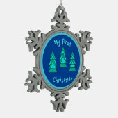 1e Kerstversiering van dalDesignNZ Tin Sneeuwvlok Ornament (Links)