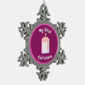 1e Kerstversiering van dalDesignNZ Tin Sneeuwvlok Ornament (Links)