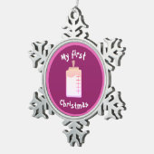 1e Kerstversiering van dalDesignNZ Tin Sneeuwvlok Ornament (Rechts)