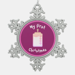 1e Kerstversiering van dalDesignNZ Tin Sneeuwvlok Ornament