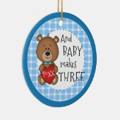 1e Kind Nieuwe Baby Boy Keepsake Kerstcadeau Keramisch Ornament (Rechts)