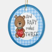 1e Kind Nieuwe Baby Boy Keepsake Kerstcadeau Keramisch Ornament (Links)