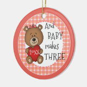 1e Kind Nieuwe Baby Meisje Keepsake Kerstcadeau Keramisch Ornament (Links)