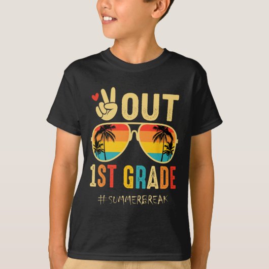 1e klas Afstuderen laatste schooldag T-shirt (Voorkant)