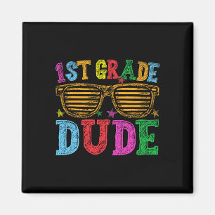 1e klas dude ck naar school eerste schooldag Bo Magneet