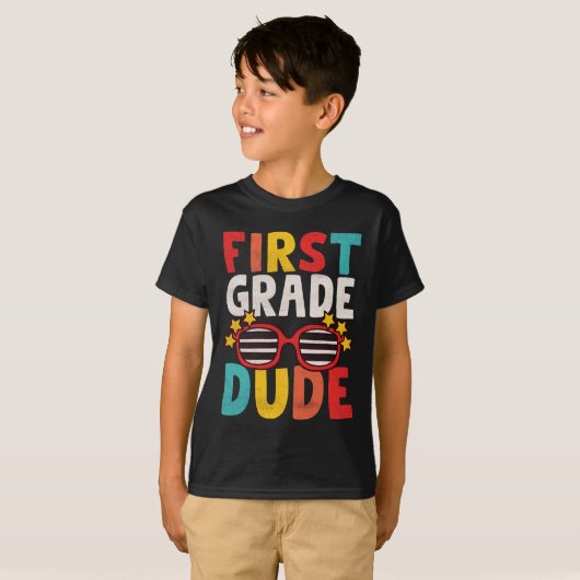 1e klas dude eerste dag van de school student k t-shirt (Voorkant volledig)