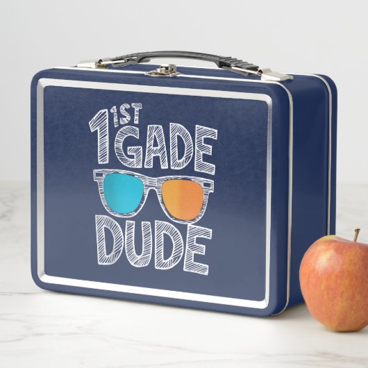 1e klas dude terug naar school eerste klas student (In situ)