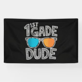 1e klas dude terug naar school eerste klas student spandoek (Horizontaal)