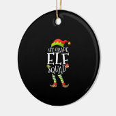 1e klas Elf Squad Grappige Elementaire Leraar Xmas Keramisch Ornament (Links)
