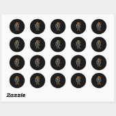 1e klas Elf Squad Grappige Elementaire Leraar Xmas Ronde Sticker (Vel)