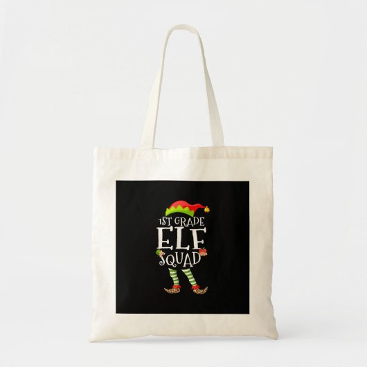 1e klas Elf Squad Grappige Elementaire Leraar Xmas Tote Bag (Voorkant)