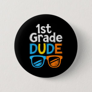 1e klas gast eerste klas kerel terug naar school v ronde button 5,7 cm