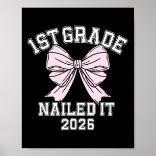 1e klas geslaagd 2026 lint eerste klas afstuderen poster