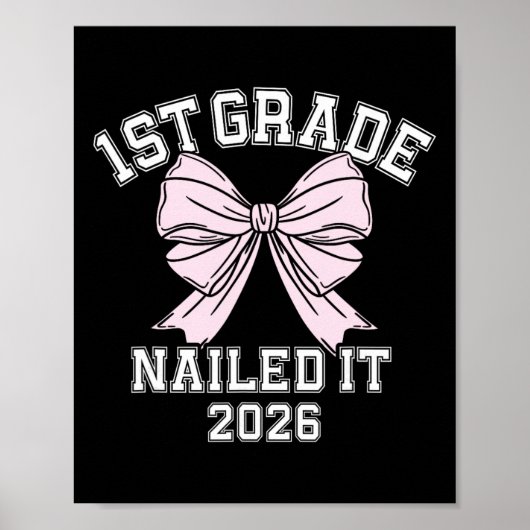 1e klas geslaagd 2026 lint eerste klas afstuderen poster (Voorkant)