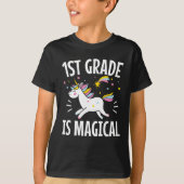 1e klas is magische eenhoorn eerste klas student t-shirt (Voorkant)