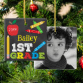 1e klas Keepsake Chalkboard Kleurrijke Kinder Keramisch Ornament