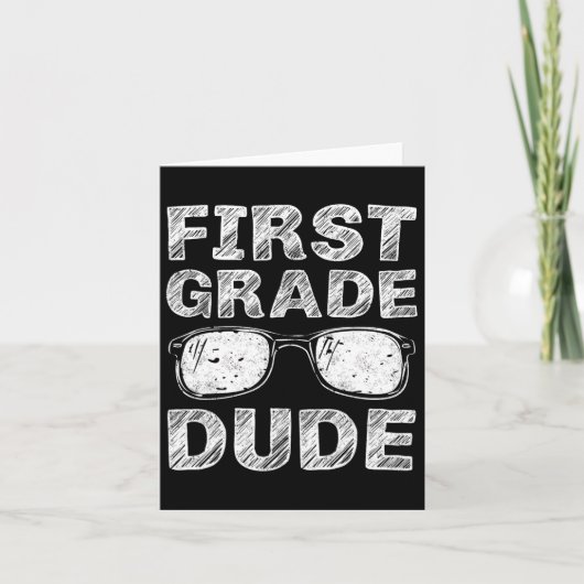 1e klas kerel eerste dag schoolgeschenk terug naar kaart (Voorkant)