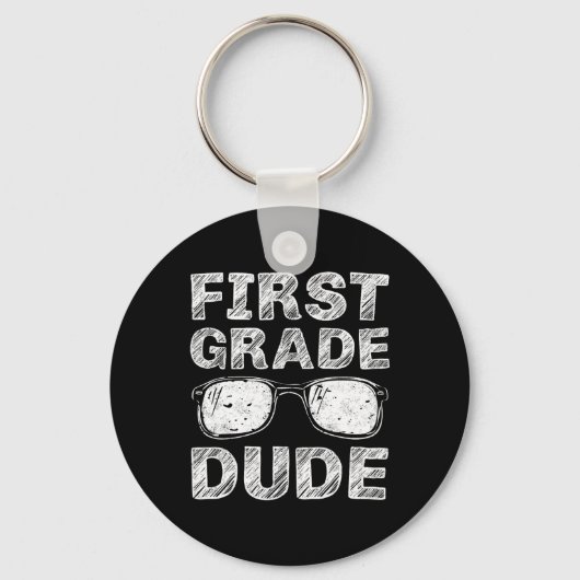 1e klas kerel eerste dag schoolgeschenk terug naar sleutelhanger (Voorkant)