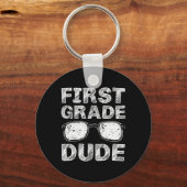 1e klas kerel eerste dag schoolgeschenk terug naar sleutelhanger (Voorkant)