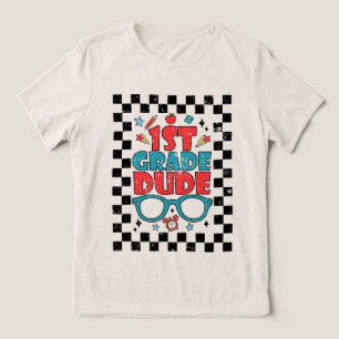 1e klas kerel terug naar school eerste klas studen Tri-Blend shirt