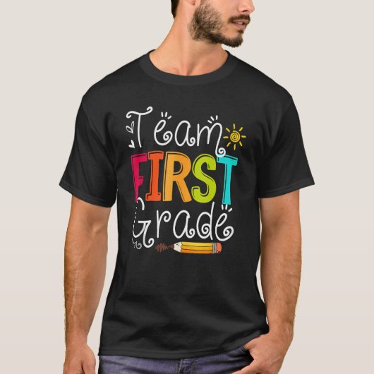 1e klas klas student leraar terug naar Scho T-shirt (Voorkant)
