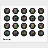 1e klas leraar cadeau 1e klas rots ronde sticker (Vel)