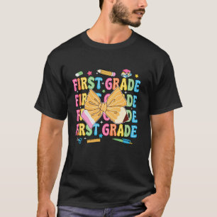 1e klas leraar potlood Coquette boog terug naar sc T-shirt