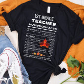 1e klas leraar Thanksgiving Voeding Feiten T-shirt