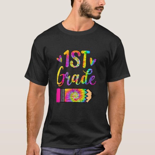 1e klas-leraar-tv-oog-terug-naar-school t-shirt (Voorkant)