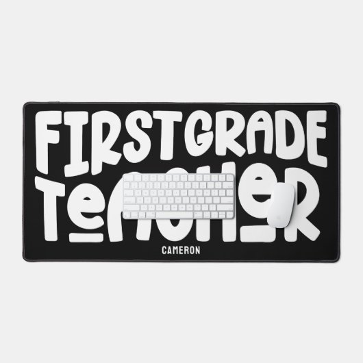 1e klas leraar typografie ontwerp op maat bureaumat (Keyboard & Muis)