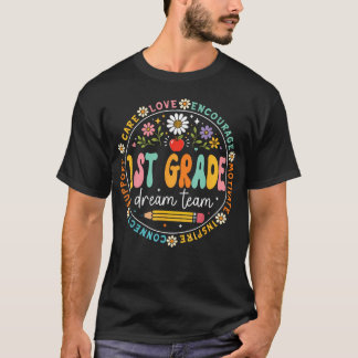 1e klas leraren team terug naar school eerste klas t-shirt