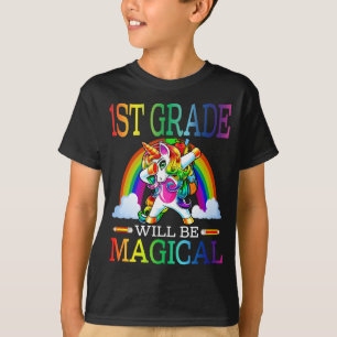 1e klas magische eenhoorn eerste dag van school me t-shirt