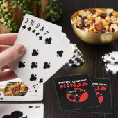 1e klas ninja trap eerste dag terug naar school pokerkaarten (Insitu)