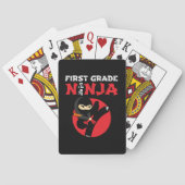 1e klas ninja trap eerste dag terug naar school pokerkaarten (Achterkant)