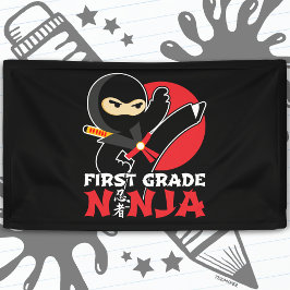 1e klas ninja trap eerste dag terug naar school spandoek