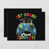 1e klas niveau Complete Afstuderen Gaming Gamer Briefkaart (Voorkant / Achterkant)