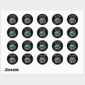 1e klas niveau Complete Afstuderen Gaming Gamer Ronde Sticker (Vel)