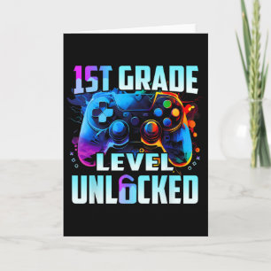 1e klas niveau ontgrendeld gamer boys Kinder eerst Kaart