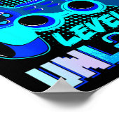 1e klas niveau ontgrendeld gamer boys Kinder eerst Poster (Hoek)