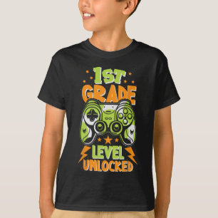 1e klas niveau ontgrendeld gamer vibes CK naar sch T-shirt