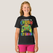 1e klas regenboog terug naar school leraar t-shirt (Voorkant volledig)