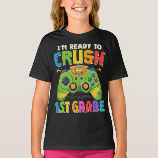 1e klas regenboog terug naar school leraar t-shirt (Voorkant)