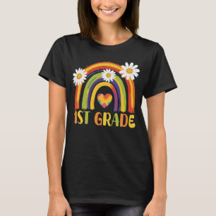 1e klas regenboog terug naar school leraar t-shirt