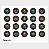 1e klas Rocks ABCD terug naar school grappige Rock Ronde Sticker (Vel)