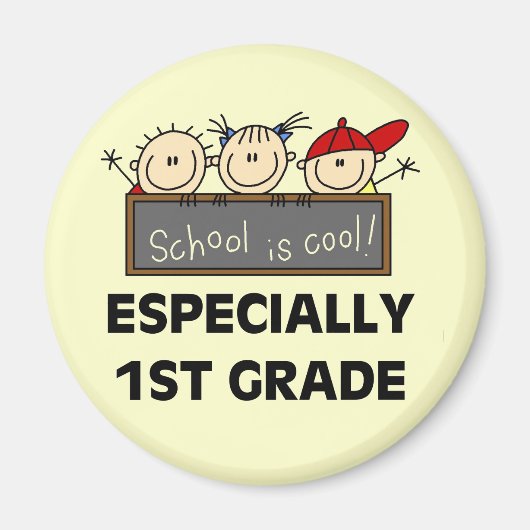 1e klas School is Cool Tshirts en geschenken Magneet (Voorkant)