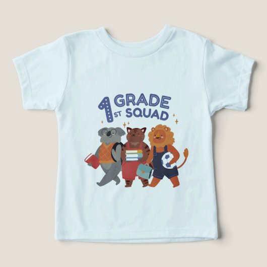 1e klas squad schattig dierlijk ontwerp (Design voorkant)