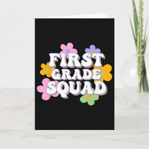 1e klas squad team terug naar school leraren stude kaart
