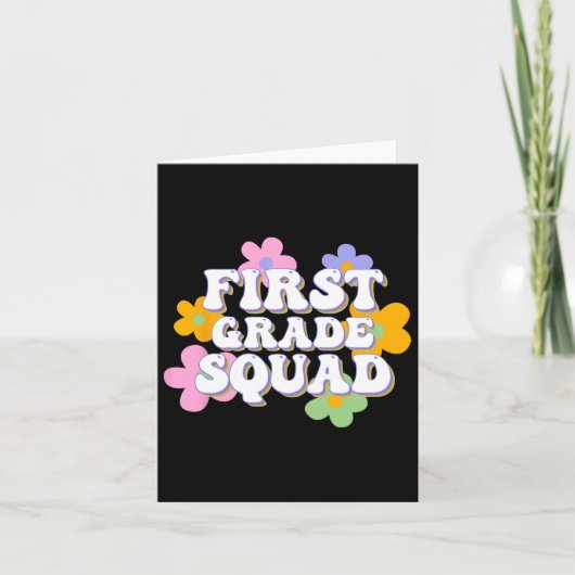 1e klas squad team terug naar school leraren studi kaart (Voorkant)